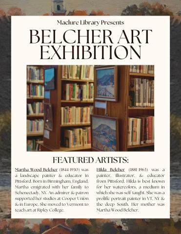 Notice for Belcher Art Exhibition at the Maclure Library